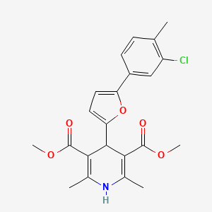 Dimethyl 4-(5-(3-chloro-4-methylphenyl)furan-2-yl)-2,6-dimethyl-1,4-dihydropyridine-3,5-dicarboxylate