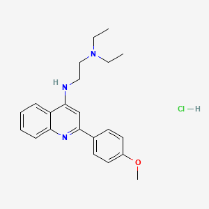 molecular formula C22H28ClN3O B11938772 N1,N1-Diethyl-N2-(2-(4-methoxyphenyl)quinolin-4-yl)ethane-1,2-diamine hydrochloride CAS No. 853349-69-6