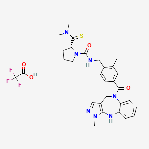 (R)-2-(dimethylcarbamothioyl)-N-(2-methyl-4-(1-methyl-1,4,5,10-tetrahydrobenzo[b]pyrazolo[3,4-e][1,4]diazepine-5-carbonyl)benzyl)pyrrolidine-1-carboxamide 2,2,2-trifluoroacetate