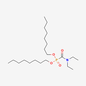 Dioctyl (diethylamino)carbonylphosphonate