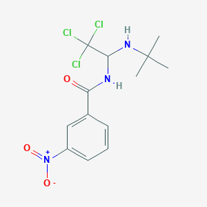 N-[1-(tert-butylamino)-2,2,2-trichloroethyl]-3-nitrobenzamide