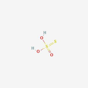 molecular formula H2S2O3<br>H2O3S2 B1193926 Thiosulfuric acid CAS No. 13686-28-7