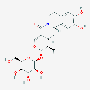 molecular formula C24H29NO10 B1193947 Demethylisoalangiside 