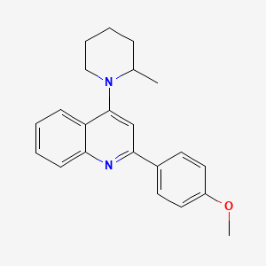 2-(4-Methoxyphenyl)-4-(2-methyl-1-piperidinyl)quinoline