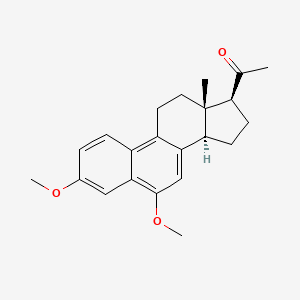 molecular formula C22H26O3 B1193958 3,6-Dimethoxy-19-norpregna-1,3,5,7,9-pentaen-20-one CAS No. 5836-99-7