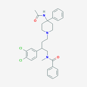 B119396 N-[4-(4-acetamido-4-phenylpiperidin-1-yl)-2-(3,4-dichlorophenyl)butyl]-N-methylbenzamide CAS No. 159125-41-4