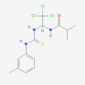 molecular formula C14H18Cl3N3OS B11939740 2-methyl-N-(2,2,2-trichloro-1-{[(3-methylphenyl)carbamothioyl]amino}ethyl)propanamide 