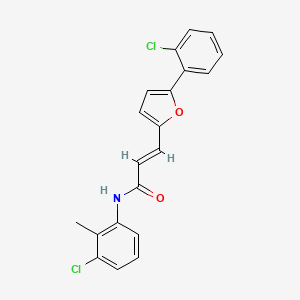 molecular formula C20H15Cl2NO2 B11939796 N-(3-Chloro-2-methylphenyl)-3-(5-(2-chlorophenyl)furan-2-yl)acrylamide CAS No. 853348-50-2