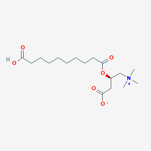 molecular formula C17H31NO6 B11939830 (2R)-3-Carboxy-2-[(9-carboxy-1-oxononyl)oxy]-N,N,N-trimethyl-1-propanaminium Inner Salt 