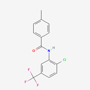 molecular formula C15H11ClF3NO B11939831 N-[2-chloro-5-(trifluoromethyl)phenyl]-4-methylbenzamide 