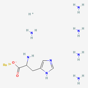 molecular formula C6H24N8O2Ru+3 B1193990 Pentaammineruthenium(III)histidine complex CAS No. 77760-96-4