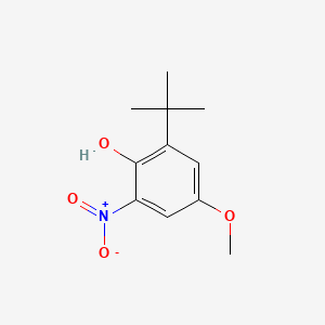 molecular formula C11H15NO4 B1194014 2-tert-Butyl-4-methoxy-6-nitrophenol CAS No. 59282-34-7