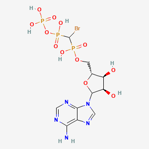 molecular formula C11H17BrN5O12P3 B1194023 pp(Chbr)pA CAS No. 97474-27-6