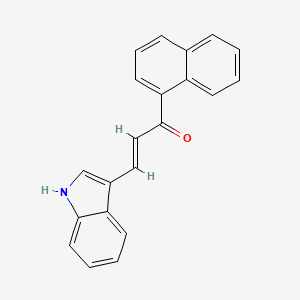 (2E)-3-(1H-indol-3-yl)-1-(naphthalen-1-yl)prop-2-en-1-one