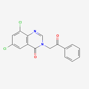 6,8-Dichloro-3-(2-oxo-2-phenyl-ethyl)-3H-quinazolin-4-one