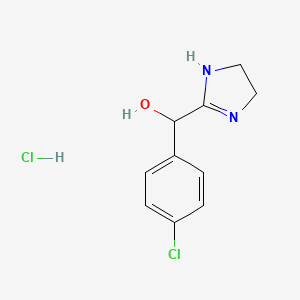 molecular formula C10H12Cl2N2O B11940318 (4-Chlorophenyl)(4,5-dihydro-1H-imidazol-2-yl)methanol hydrochloride CAS No. 93335-38-7