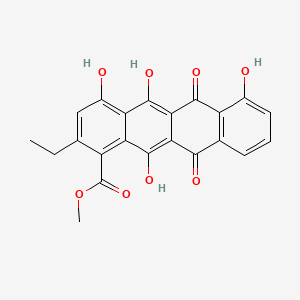 molecular formula C22H16O8 B1194033 Anhydromaggiemycin CAS No. 91432-49-4