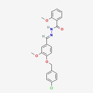 N'-(4-((4-Chlorobenzyl)oxy)-3-methoxybenzylidene)-2-methoxybenzohydrazide