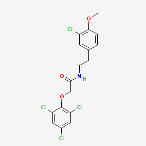 molecular formula C17H15Cl4NO3 B11940408 N-(2-(3-Chloro-4-methoxyphenyl)ethyl)-2-(2,4,6-trichlorophenoxy)acetamide CAS No. 853355-94-9