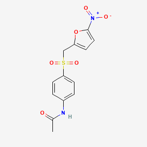 molecular formula C13H12N2O6S B11940585 N-(4-(((5-Nitro-2-furyl)methyl)sulfonyl)phenyl)acetamide CAS No. 39272-74-7