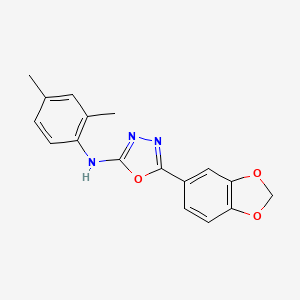B1194059 5-(1,3-benzodioxol-5-yl)-N-(2,4-dimethylphenyl)-1,3,4-oxadiazol-2-amine CAS No. 67829-24-7