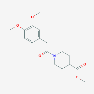 molecular formula C17H23NO5 B1194060 1-[2-(3,4-二甲氧基苯基)-1-氧代乙基]-4-哌啶甲酸甲酯 