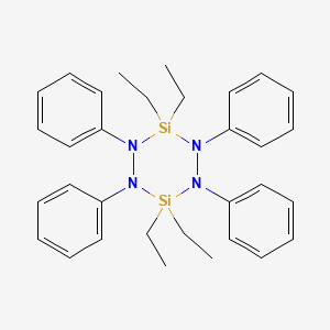 molecular formula C32H40N4Si2 B11940618 3,3,6,6-Tetraethyl-1,2,4,5-tetraphenyl-1,2,4,5-tetraaza-3,6-disilacyclohexane CAS No. 5994-92-3