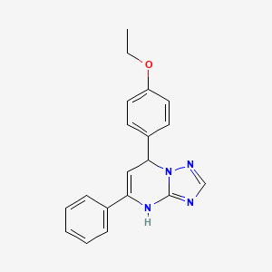 molecular formula C19H18N4O B11940644 7-(4-Ethoxyphenyl)-5-phenyl-4,7-dihydro[1,2,4]triazolo[1,5-a]pyrimidine 