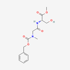 molecular formula C15H20N2O6 B11940690 Carbobenzyloxysarcosylserine methyl ester 