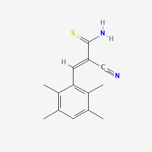 molecular formula C14H16N2S B1194070 (2E)-2-(aminothioxomethyl)-3-(2,3,5,6-tetramethylphenyl)prop-2-enenitrile 