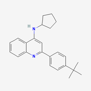 molecular formula C24H28N2 B11940702 2-(4-Tert-butylphenyl)-N-cyclopentyl-4-quinolinamine CAS No. 853310-51-7