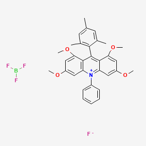 molecular formula C32H32BF4NO4 B11940704 1,3,6,8-tetramethoxy-10-phenyl-9-(2,4,6-trimethylphenyl)acridin-10-ium;trifluoroborane;fluoride 