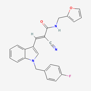 2-Cyano-3-[1-(4-fluoro-benzyl)-1H-indol-3-yl]-N-furan-2-ylmethyl-acrylamide