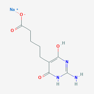 molecular formula C9H12N3NaO4 B11940759 Sodium 5-(2-amino-4,6-dihydroxy-5-pyrimidinyl)pentanoate CAS No. 78423-23-1