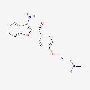 molecular formula C20H22N2O3 B11940768 (3-Aminobenzofuran-2-yl)(4-(3-(dimethylamino)propoxy)phenyl)methanone CAS No. 301538-66-9