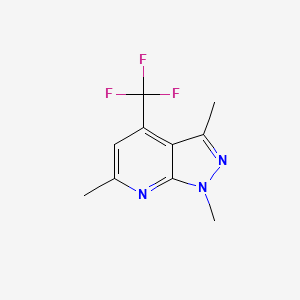 molecular formula C10H10F3N3 B11940871 1,3,6-Trimethyl-4-(trifluoromethyl)-1H-pyrazolo[3,4-b]pyridine CAS No. 834896-45-6