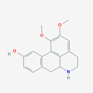 molecular formula C18H19NO3 B1194115 1,2-二甲氧基-5,6,6a,7-四氢-4H-二苯并[de,g]喹啉-10-醇 