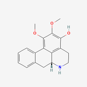 B1194135 4H-Dibenzo(de,g)quinolin-3-ol, 5,6,6a,7-tetrahydro-1,2-dimethoxy-, (R)- CAS No. 82644-36-8