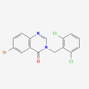 molecular formula C15H9BrCl2N2O B11941418 6-Bromo-3-(2,6-dichlorobenzyl)-4(3H)-quinazolinone CAS No. 853318-69-1