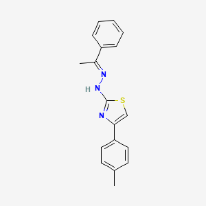 (1E)-1-phenylethanone [4-(4-methylphenyl)-1,3-thiazol-2-yl]hydrazone