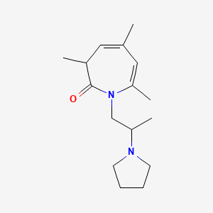 3,5,7-Trimethyl-1-(2-(1-pyrrolidinyl)propyl)-1,3-dihydro-2H-azepin-2-one