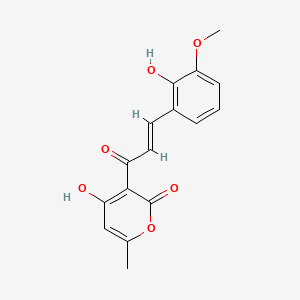 4-hydroxy-3-[3-(2-hydroxy-3-methoxyphenyl)acryloyl]-6-methyl-2H-pyran-2-one