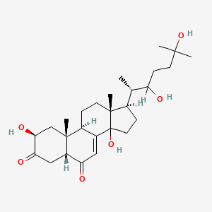 B1194155 (2S,5R,9R,10R,13R,17R)-17-[(2S)-3,6-dihydroxy-6-methylheptan-2-yl]-2,14-dihydroxy-10,13-dimethyl-1,2,4,5,9,11,12,15,16,17-decahydrocyclopenta[a]phenanthrene-3,6-dione CAS No. 39750-00-0