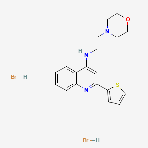 molecular formula C19H23Br2N3OS B11941575 N-(2-Morpholinoethyl)-2-(thiophen-2-yl)quinolin-4-amine dihydrobromide CAS No. 853344-46-4