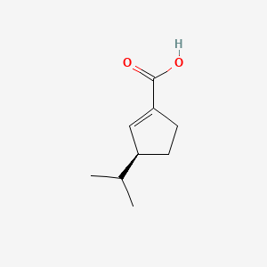 molecular formula C9H14O2 B11941589 (3S)-3-Isopropyl-1-cyclopentene-1-carboxylic acid 