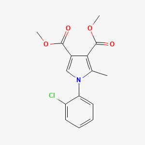 molecular formula C15H14ClNO4 B11941655 Dimethyl 1-(2-chlorophenyl)-2-methyl-1H-pyrrole-3,4-dicarboxylate CAS No. 853318-05-5