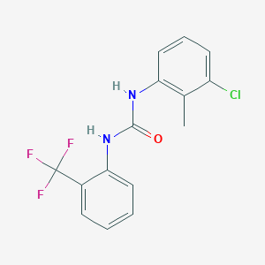 molecular formula C15H12ClF3N2O B11941671 1-(3-Chloro-2-methylphenyl)-3-[2-(trifluoromethyl)phenyl]urea 