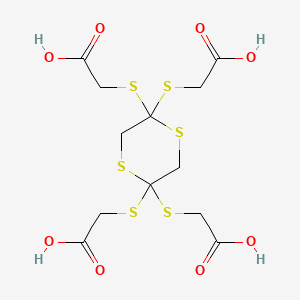 molecular formula C12H16O8S6 B11941723 2,2',2'',2'''-(1,4-Dithiane-2,5-diylidenetetrakis(thio))tetrakisacetic acid CAS No. 52959-43-0