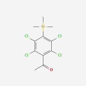 molecular formula C11H12Cl4OSi B11941775 1-(2,3,5,6-Tetrachloro-4-trimethylsilylphenyl)ethanone CAS No. 86628-51-5