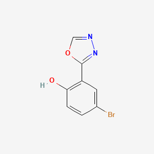 molecular formula C8H5BrN2O2 B11941798 4-Bromo-2-(1,3,4-oxadiazol-2-yl)phenol 